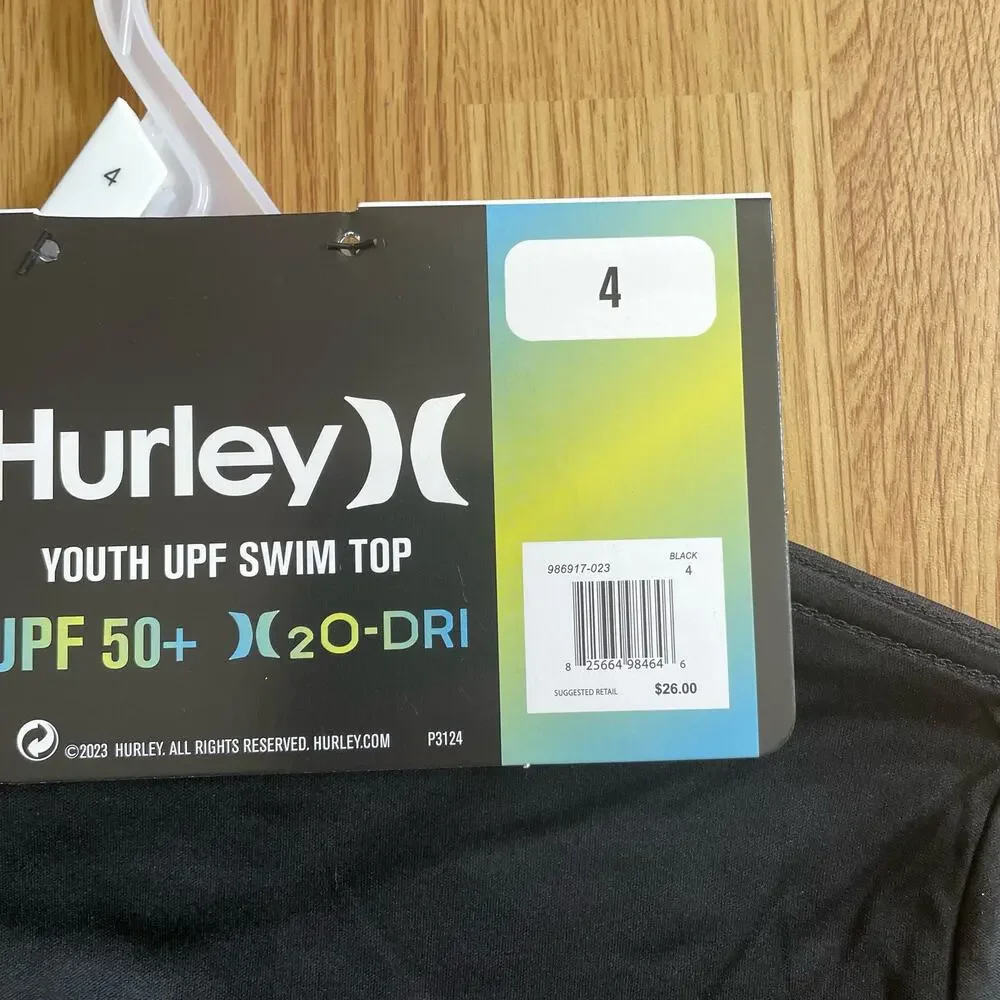 Black Hurley swim top